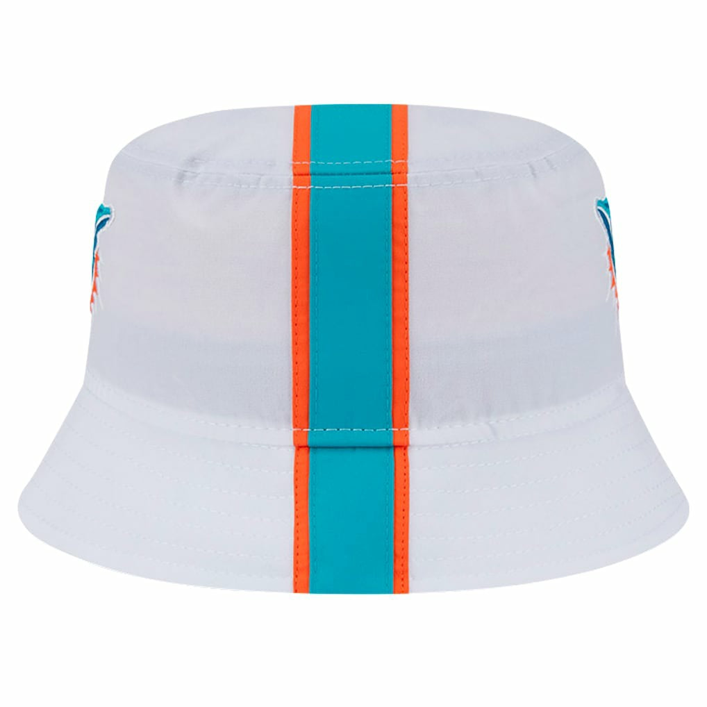Miami Dolphins New Era Helmet Bucket Hat - White - NFL