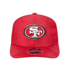 San Francisco 49ers New Era Adventure Camo Trucker 9SEVENTY Stretch-Snap Adjustable Hat - Scarlet - NFL