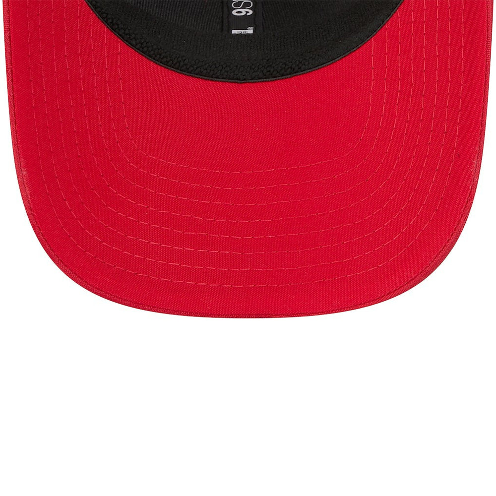San Francisco 49ers New Era Adventure Camo Trucker 9SEVENTY Stretch-Snap Adjustable Hat - Scarlet - NFL
