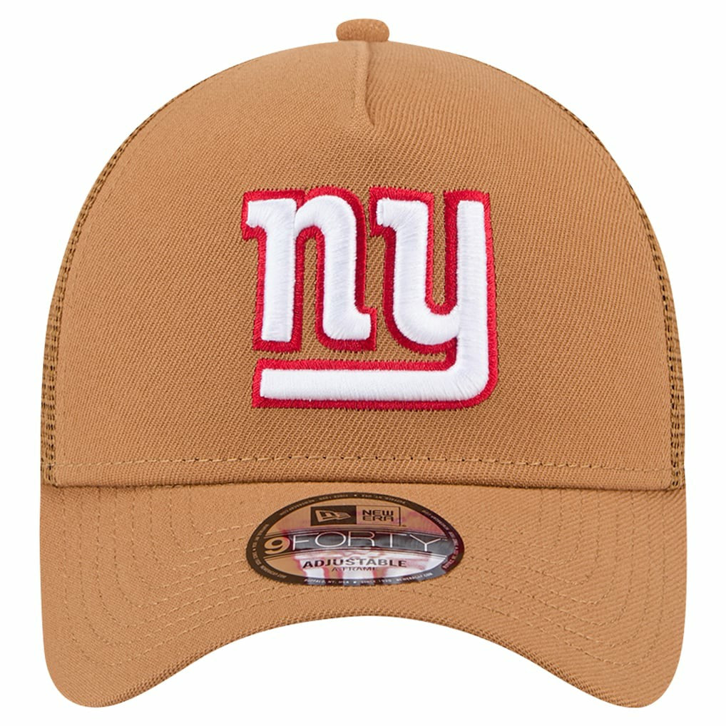New York Giants New Era Color Pack A-Frame Trucker 9FORTY Adjustable Hat - Brown - NFL