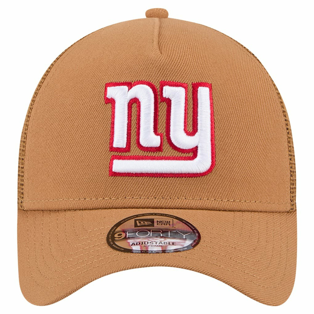 New York Giants New Era Color Pack A-Frame Trucker 9FORTY Adjustable Hat - Brown - NFL