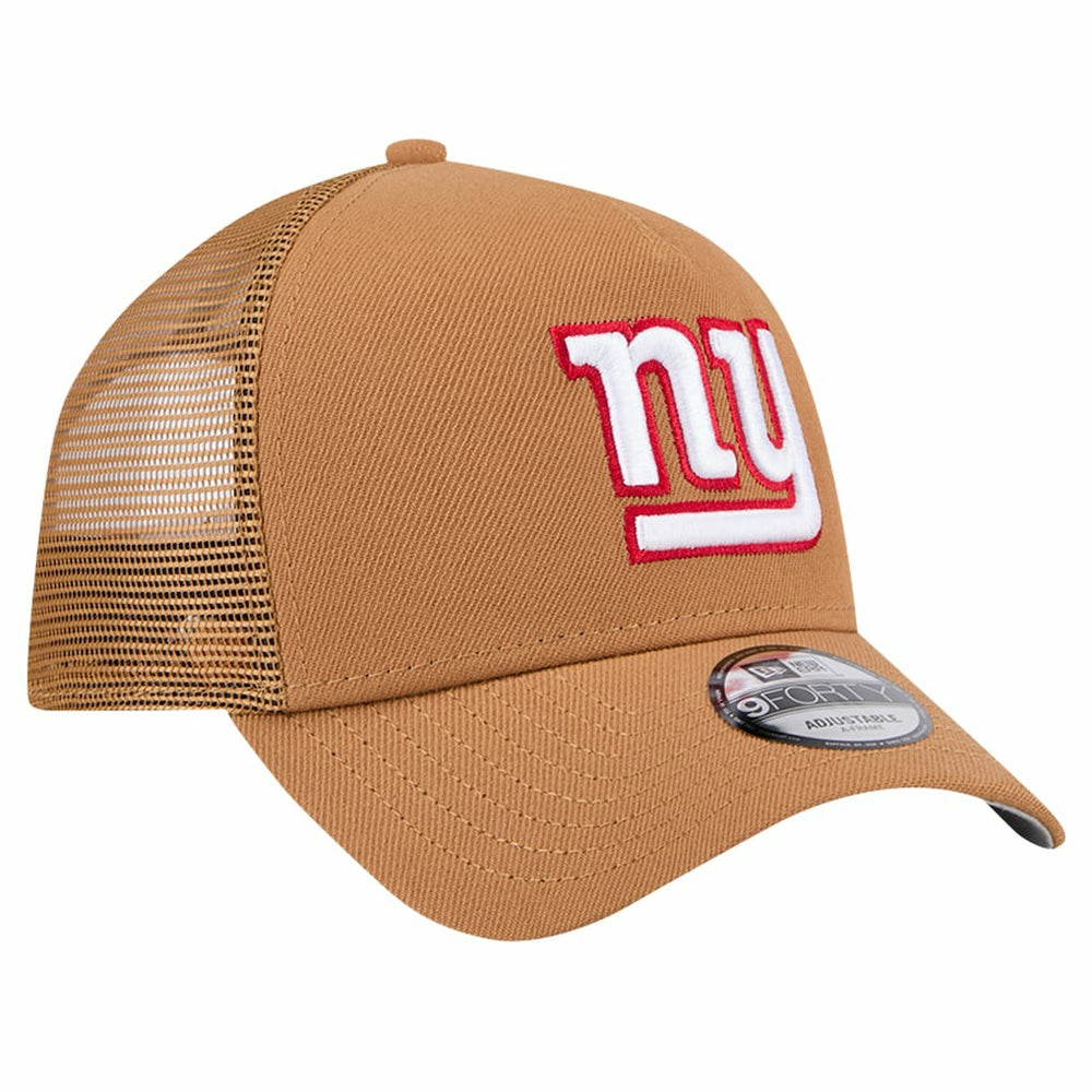 New York Giants New Era Color Pack A-Frame Trucker 9FORTY Adjustable Hat - Brown - NFL