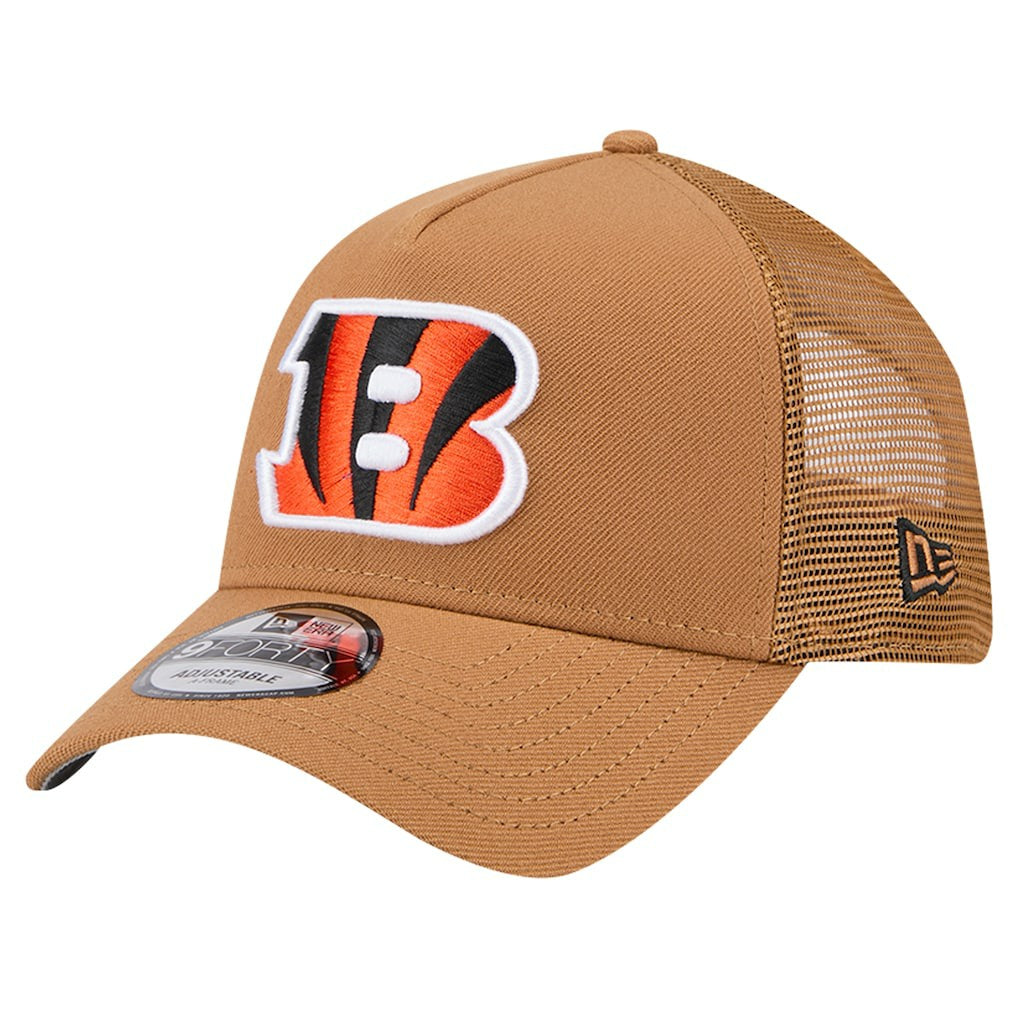 Cincinnati Bengals New Era Color Pack A-Frame Trucker 9FORTY Adjustable Hat - Brown - NFL