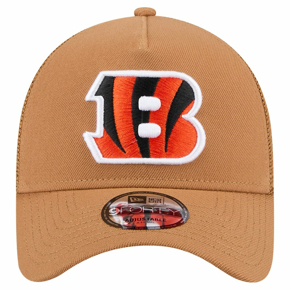 Cincinnati Bengals New Era Color Pack A-Frame Trucker 9FORTY Adjustable Hat - Brown - NFL