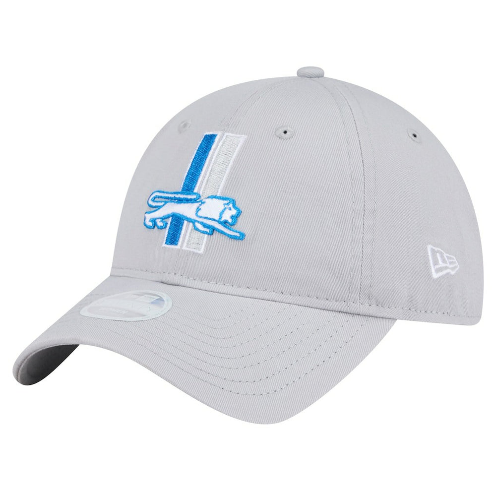 Detroit Lions New Era Women's Throwback Main Core Classic 2.0 9TWENTY Adjustable Hat - Silver - NFL