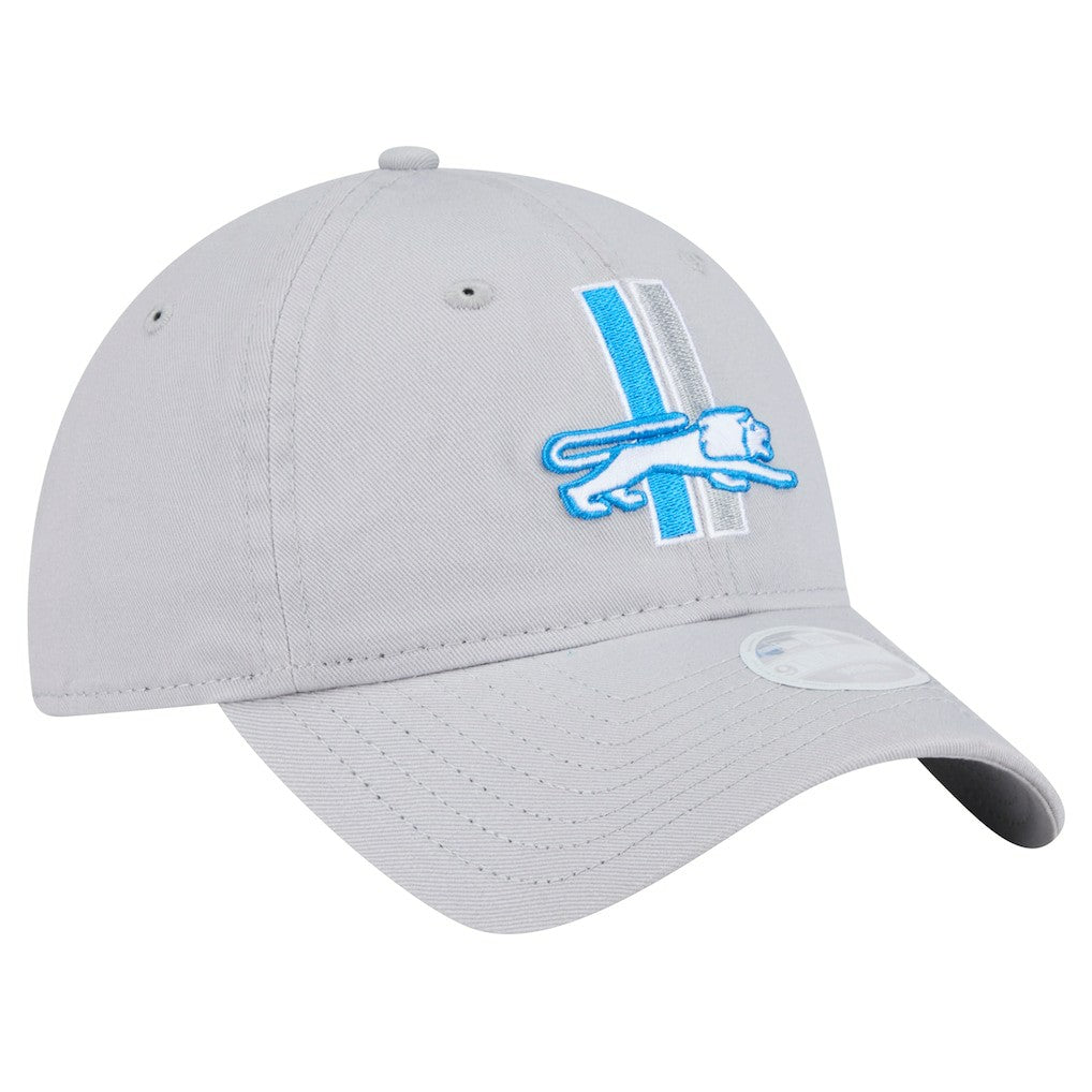 Detroit Lions New Era Women's Throwback Main Core Classic 2.0 9TWENTY Adjustable Hat - Silver - NFL