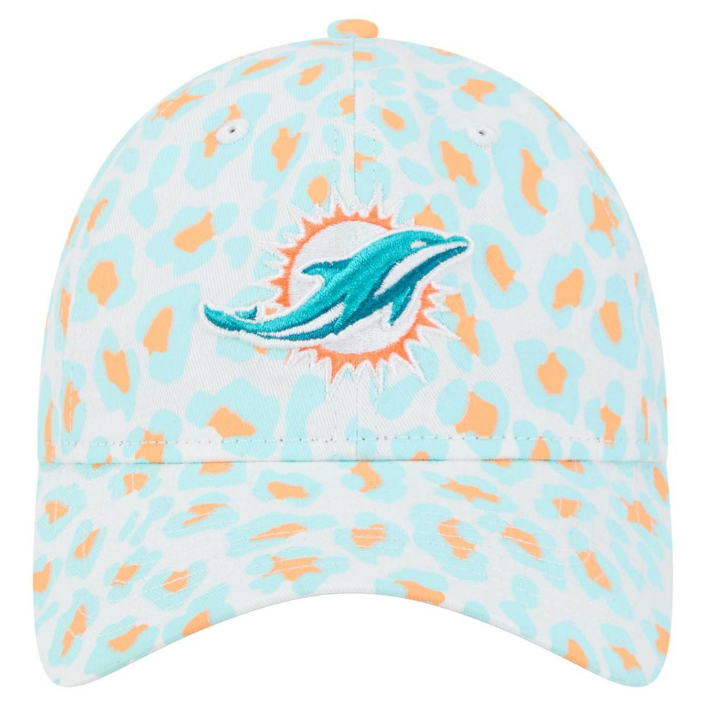 Miami Dolphins New Era Women's Active Leopard 9TWENTY Adjustable Hat - White - NFL