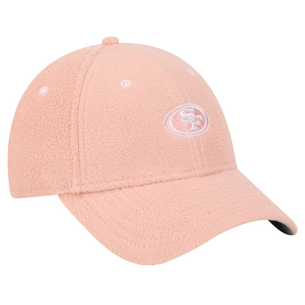 San Francisco 49ers New Era Women's Cozy Sherpa 9FORTY Adjustable Hat - Light Pink - NFL