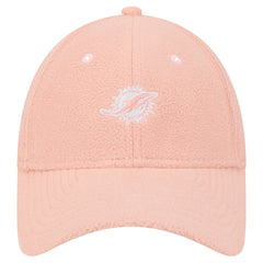 Miami Dolphins New Era Women's Cozy Sherpa 9FORTY Adjustable Hat - Light Pink - NFL