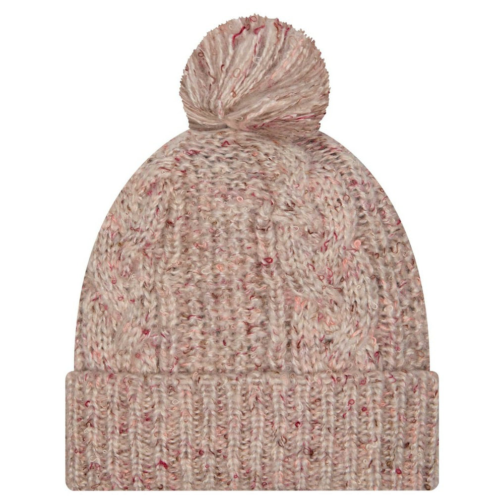 Miami Dolphins New Era Women's Trendy Tone Cuffed Knit Hat with Pom - Stone - NFL