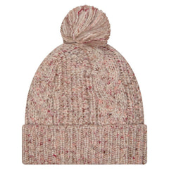 Miami Dolphins New Era Women's Trendy Tone Cuffed Knit Hat with Pom - Stone - NFL
