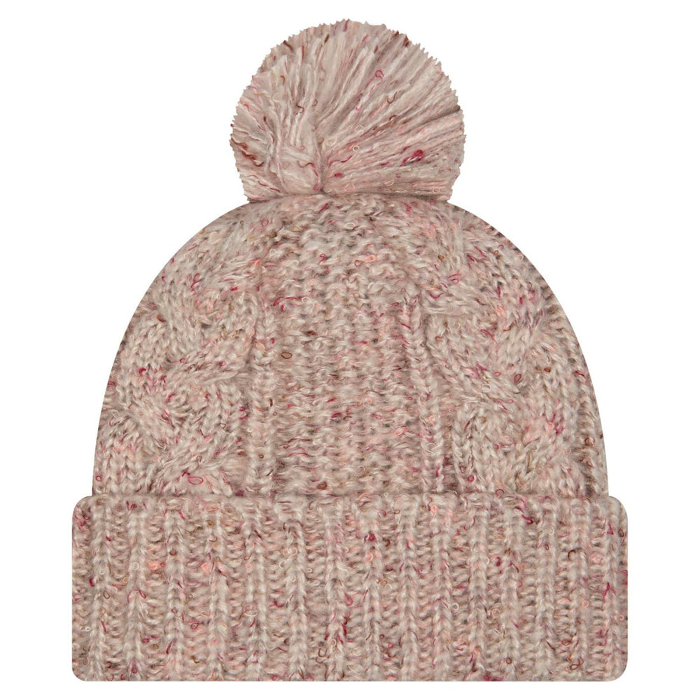 New York Jets New Era Women's Trendy Tone Cuffed Knit Hat with Pom - Stone - NFL
