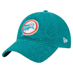 Miami Dolphins New Era Women's Throwback Flair 9TWENTY Adjustable Hat - Aqua - NFL