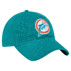 Miami Dolphins New Era Women's Throwback Flair 9TWENTY Adjustable Hat - Aqua - NFL