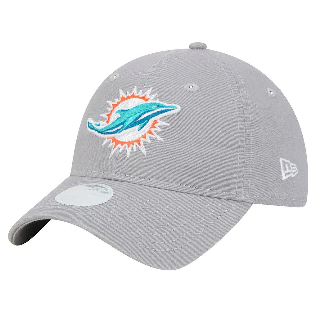 Miami Dolphins New Era Women's Main 9TWENTY Adjustable Hat - Gray - NFL
