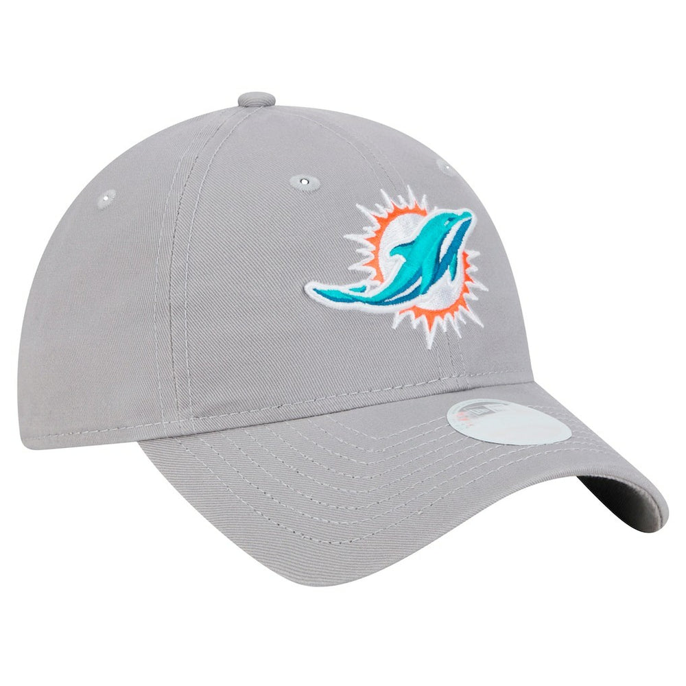 Miami Dolphins New Era Women's Main 9TWENTY Adjustable Hat - Gray - NFL