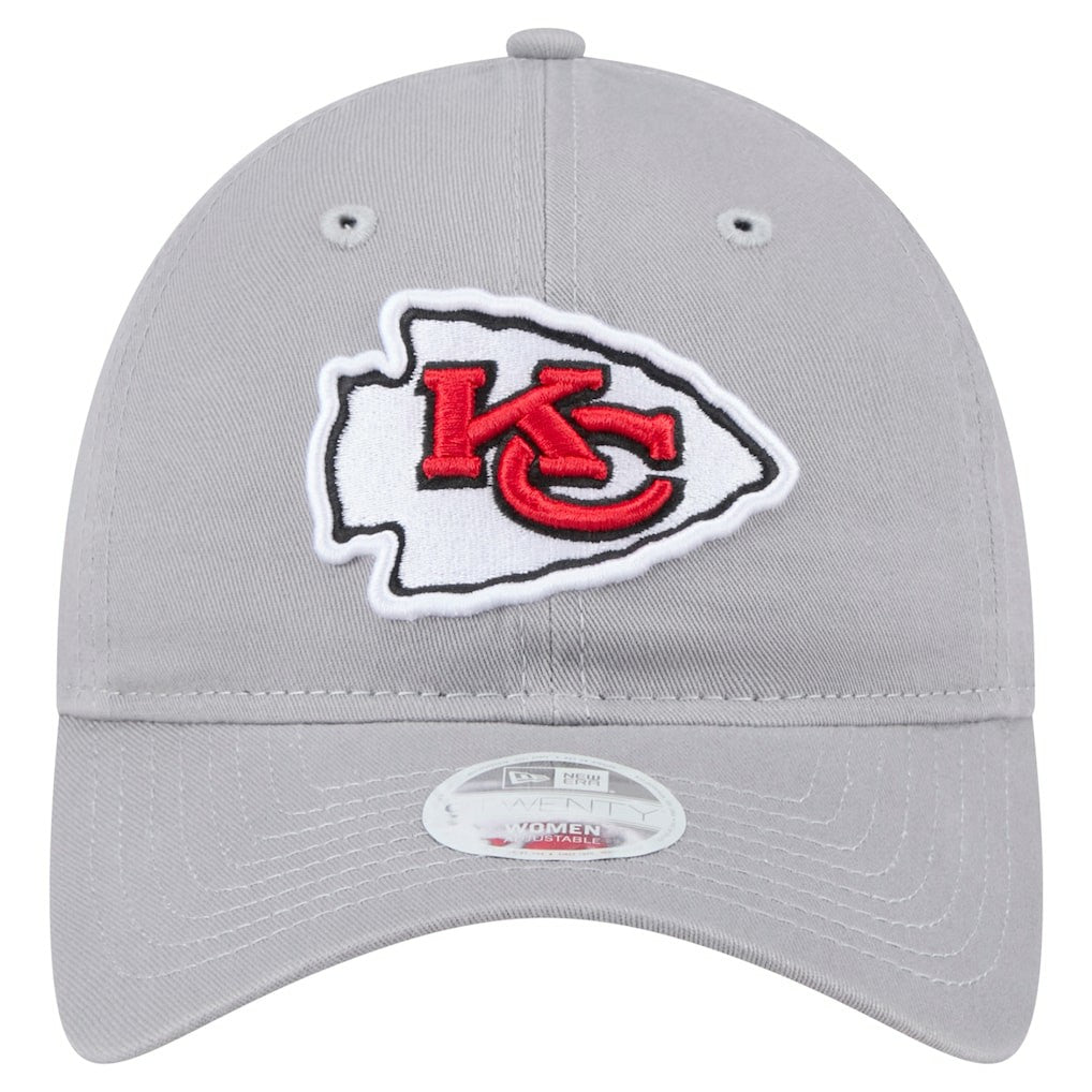 Kansas City Chiefs New Era Women's Main 9TWENTY Adjustable Hat - Gray - NFL