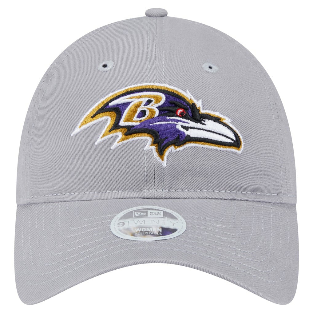 Baltimore Ravens New Era Women's Main 9TWENTY Adjustable Hat - Gray - NFL
