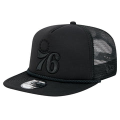 New Era Philadelphia 76ers Tone Foam Meshback Golfer Snapback Hat Black
