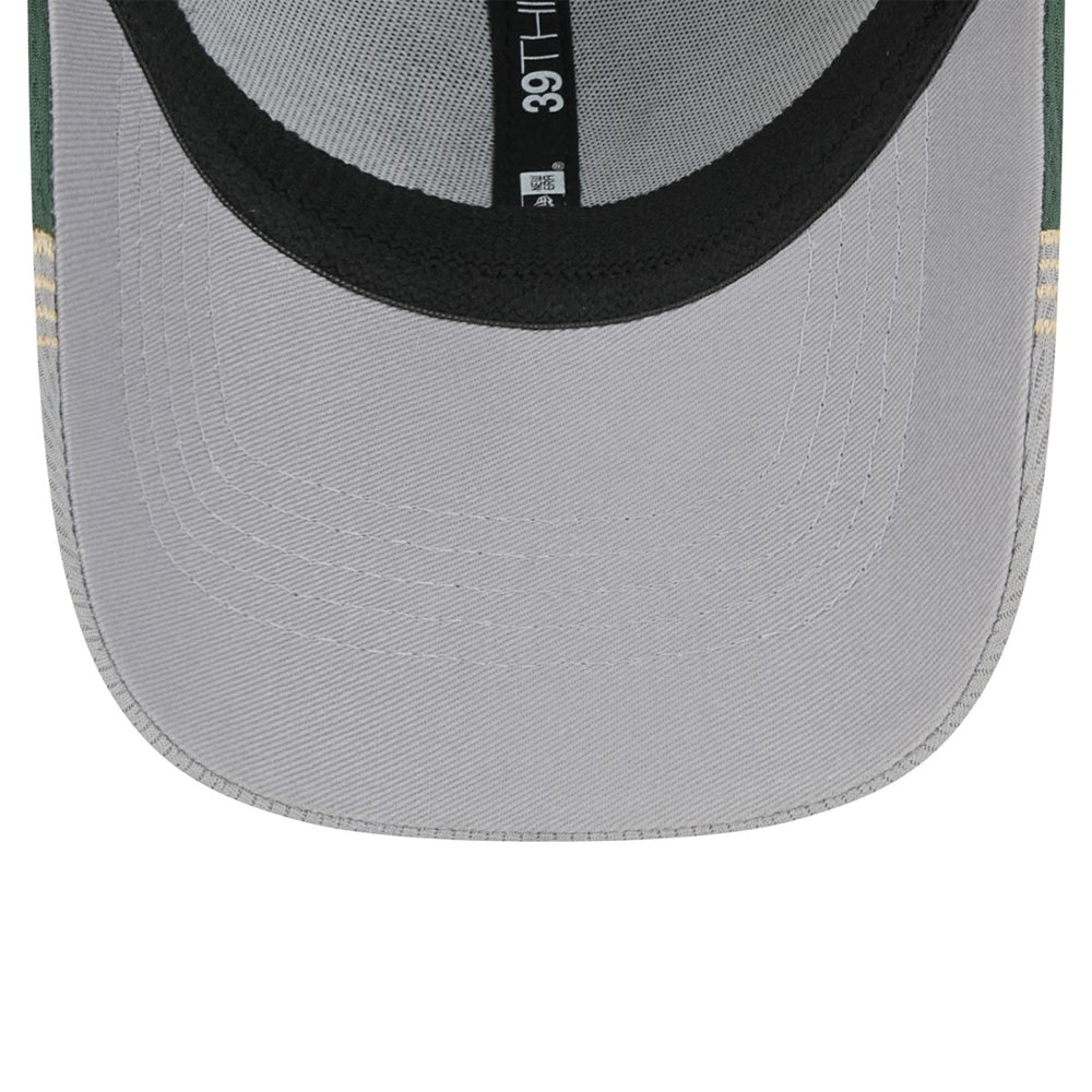 New Era Milwaukee Bucks Active Trim 39THIRTY Flex Hat Gray/Hunter Green