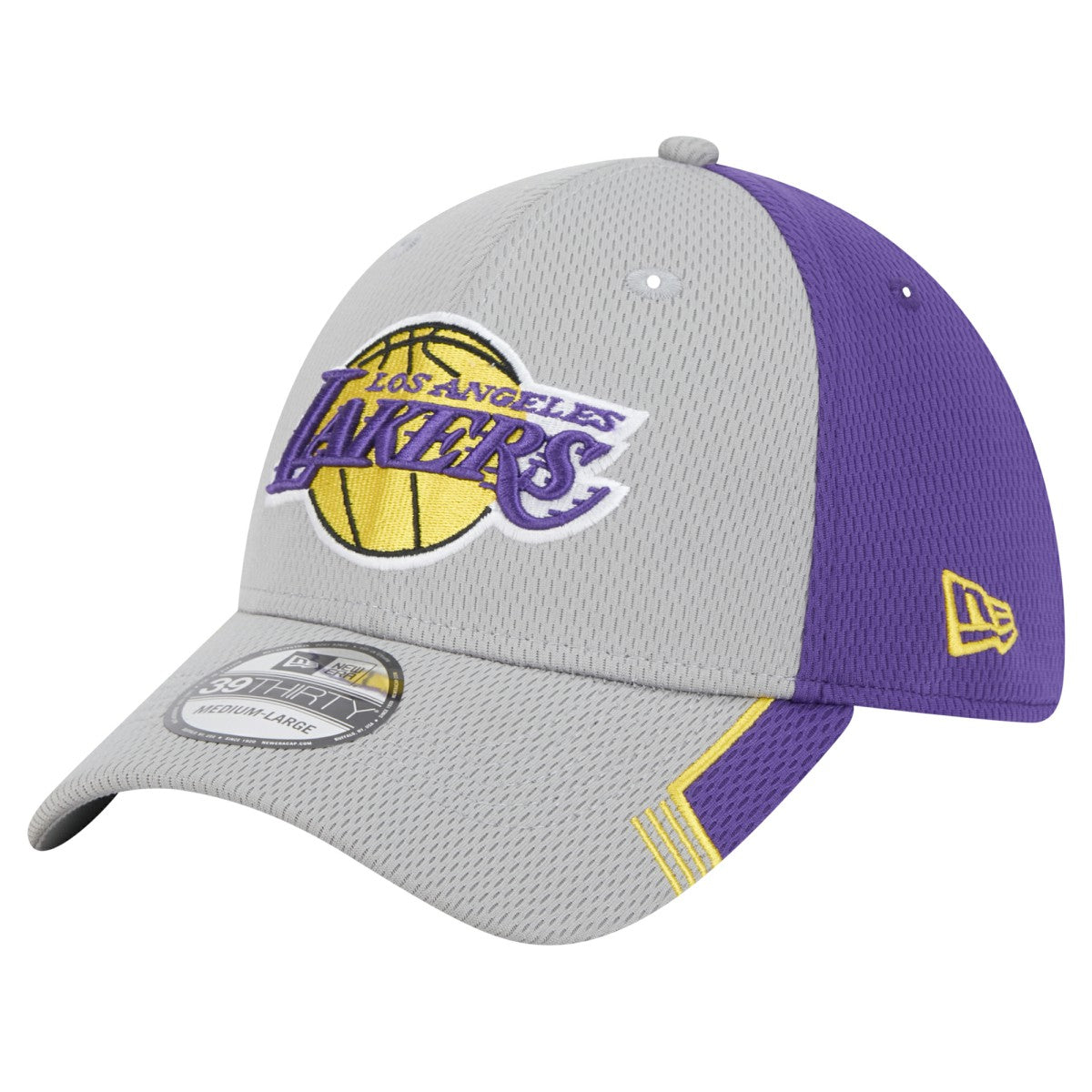 New Era Los Angeles Lakers Active Trim 39THIRTY Flex Hat Gray/Purple