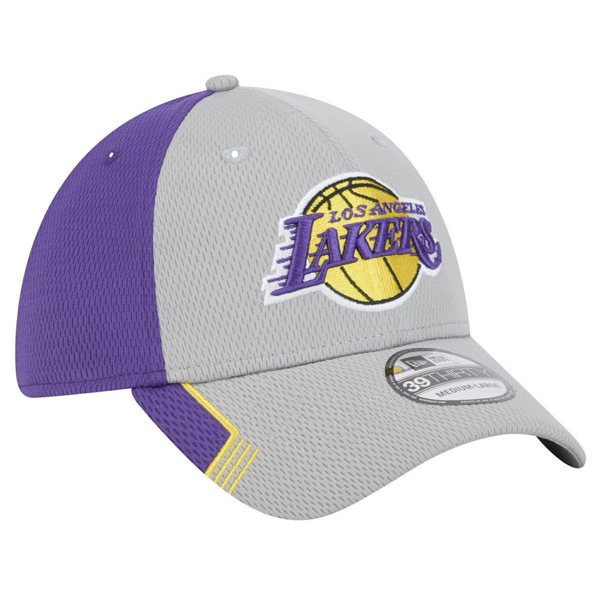 New Era Los Angeles Lakers Active Trim 39THIRTY Flex Hat Gray/Purple