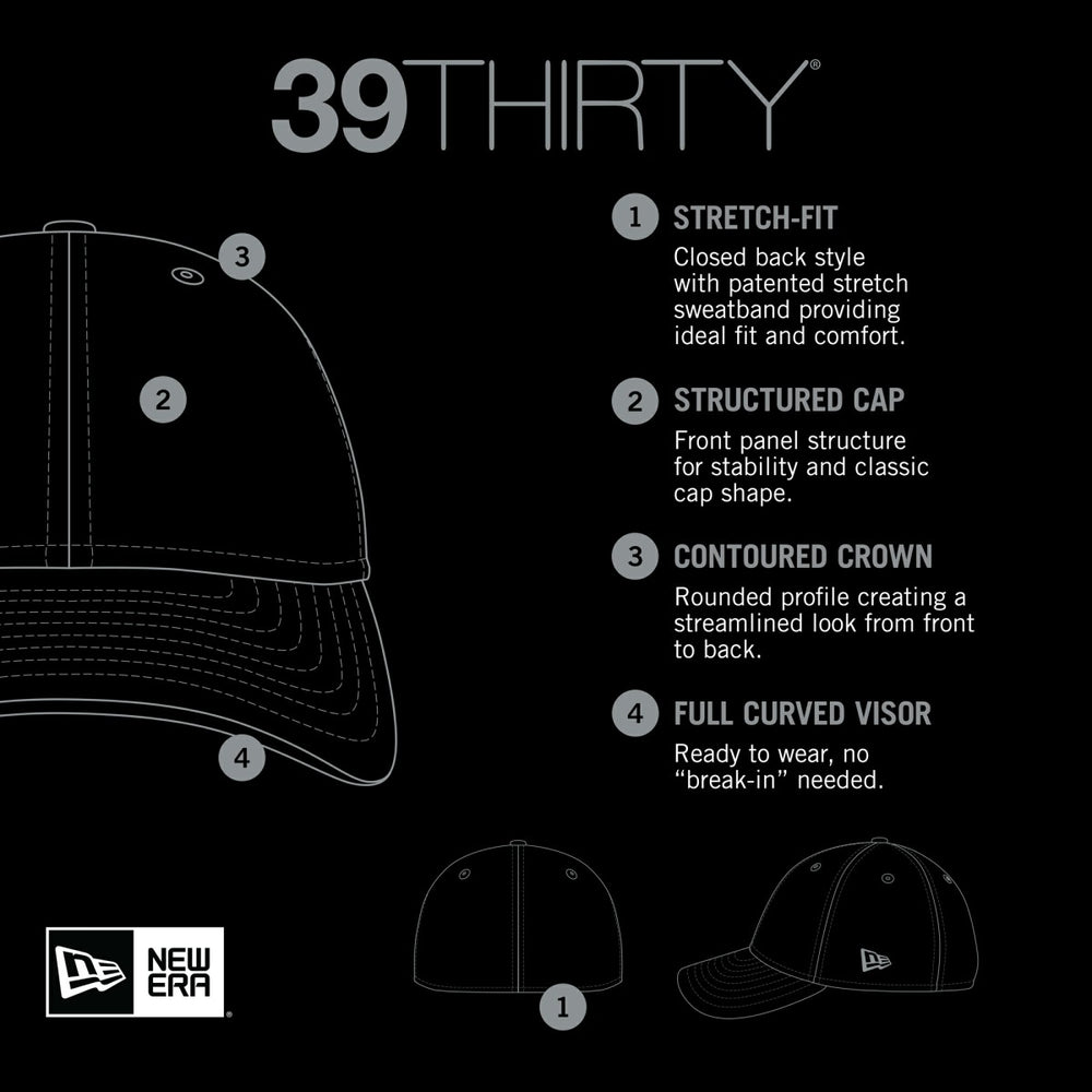 New Era Los Angeles Lakers Active Trim 39THIRTY Flex Hat Gray/Purple