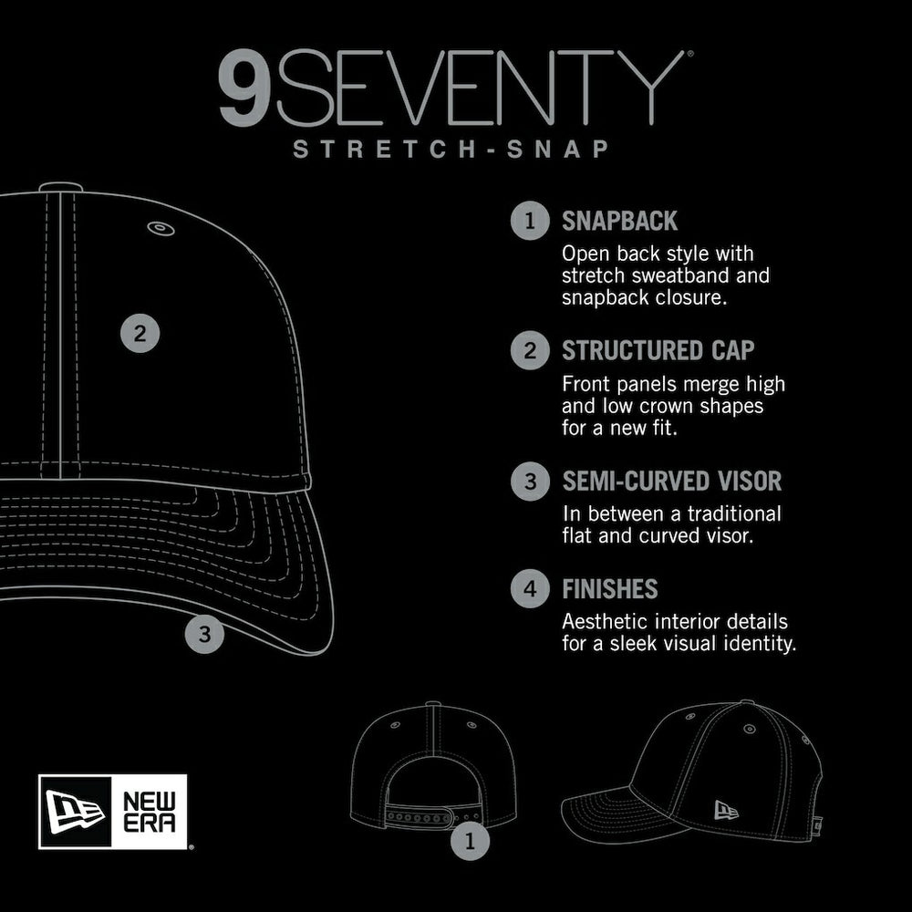 New Era Golden State Warriors Team Elevated Patch 9SEVENTY Adjustable Hat Graphite