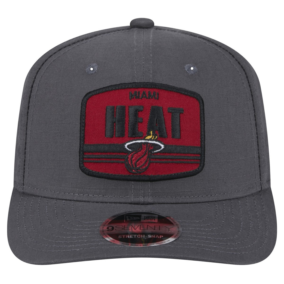 New Era Miami Heat Team Elevated Patch 9SEVENTY Adjustable Hat Graphite