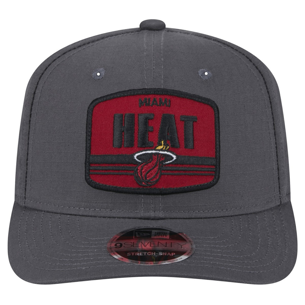 New Era Miami Heat Team Elevated Patch 9SEVENTY Adjustable Hat Graphite