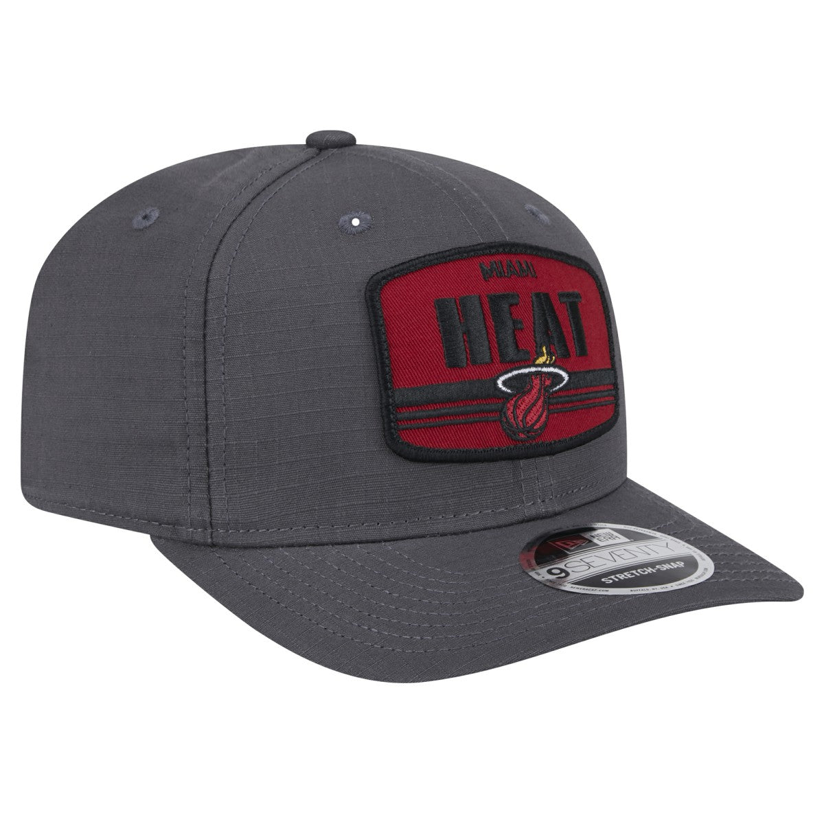 New Era Miami Heat Team Elevated Patch 9SEVENTY Adjustable Hat Graphite
