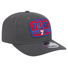 New Era Philadelphia 76ers Team Elevated Patch 9SEVENTY Adjustable Hat Graphite
