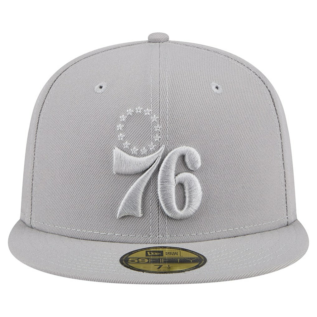 New Era Philadelphia 76ers Color Pack 59FIFTY Fitted Hat Gray