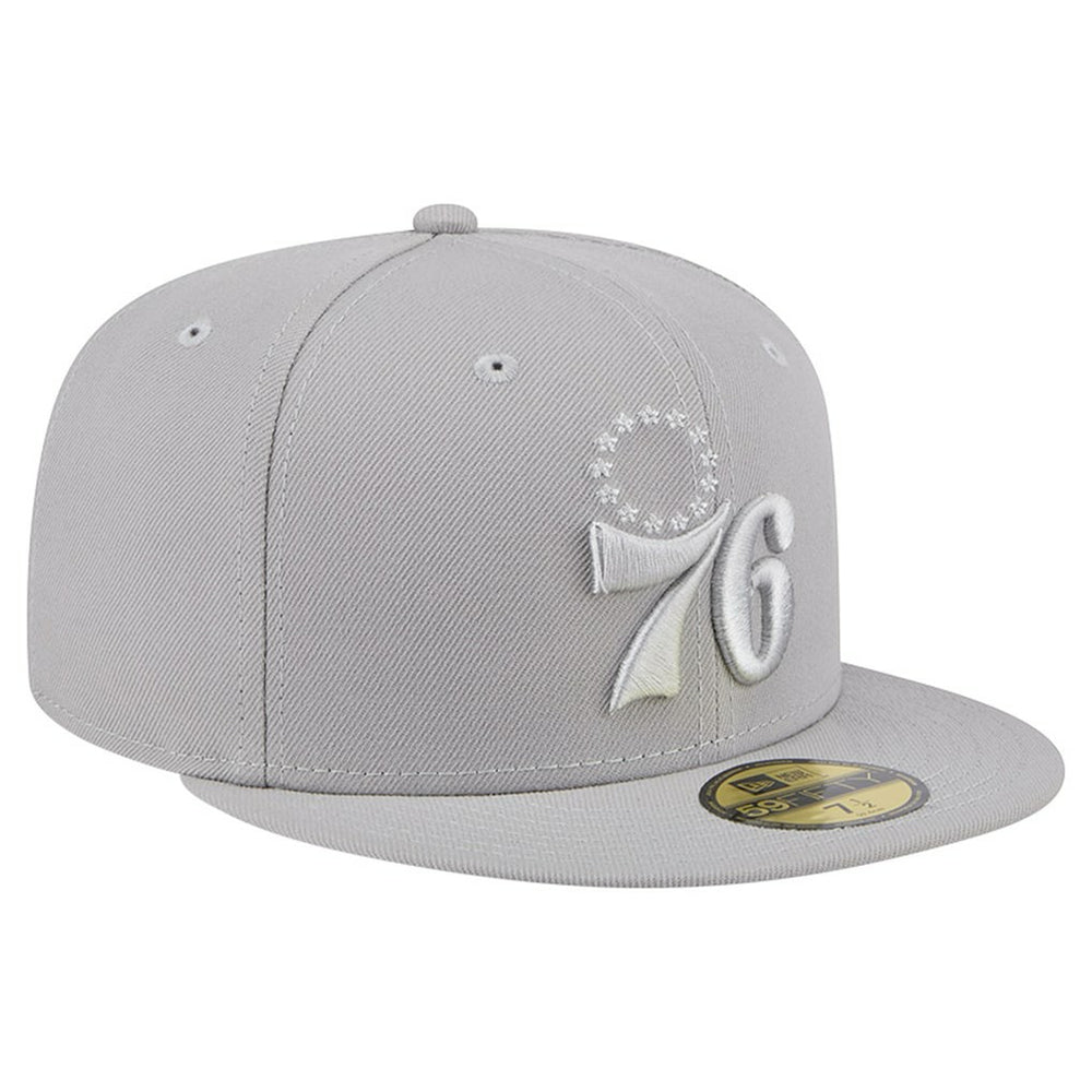 New Era Philadelphia 76ers Color Pack 59FIFTY Fitted Hat Gray