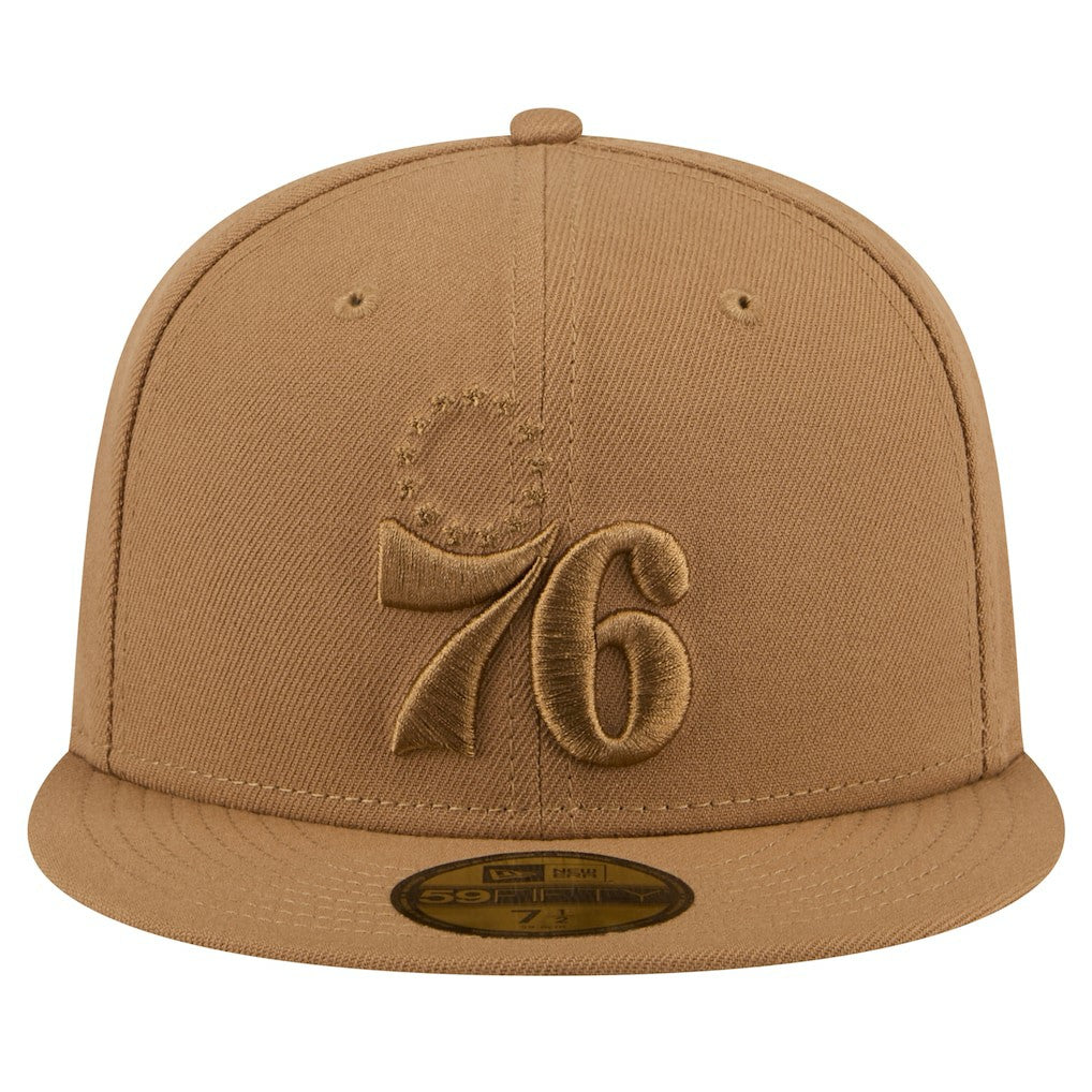 New Era Philadelphia 76ers 59FIFTY Fitted Hat Tan