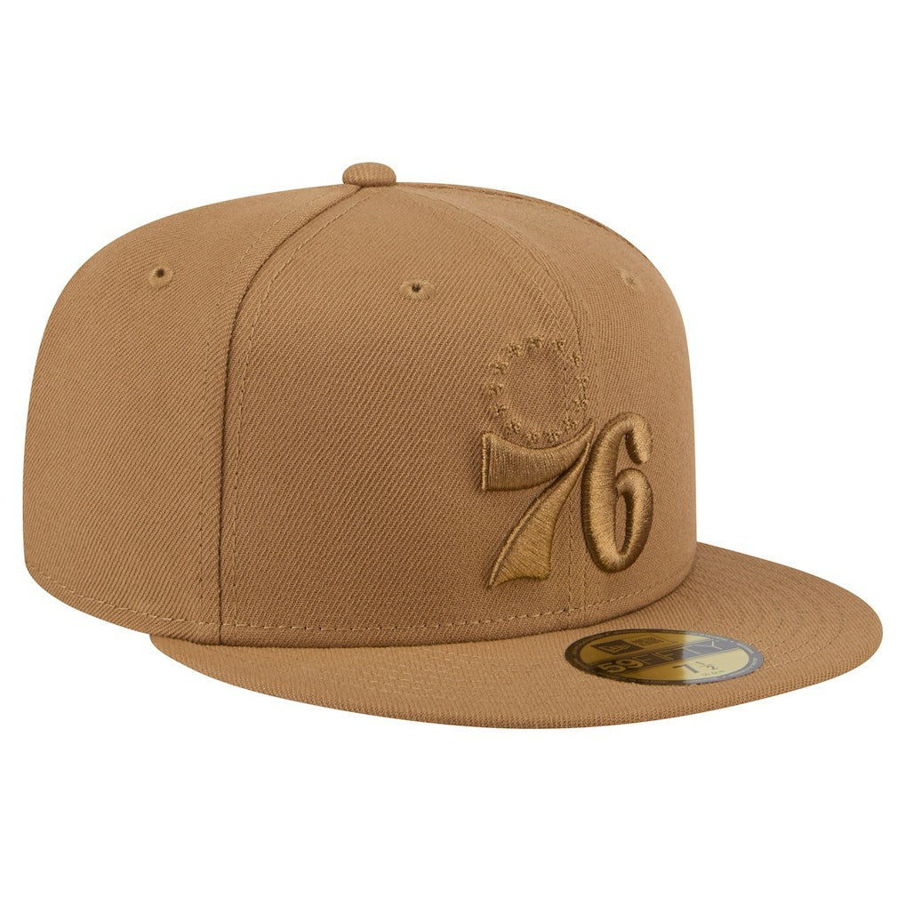 New Era Philadelphia 76ers 59FIFTY Fitted Hat Tan