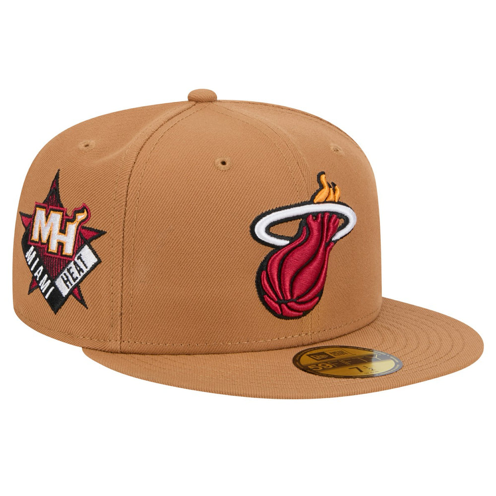 New Era  Miami Heat Color Pack 59FIFTY Fitted Hat Tan