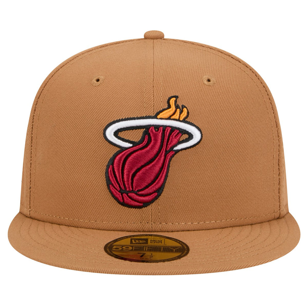 New Era  Miami Heat Color Pack 59FIFTY Fitted Hat Tan