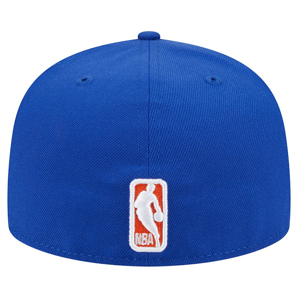 New Era New York Knicks Sport Night Script Sided 59FIFTY Fitted Hat Blue