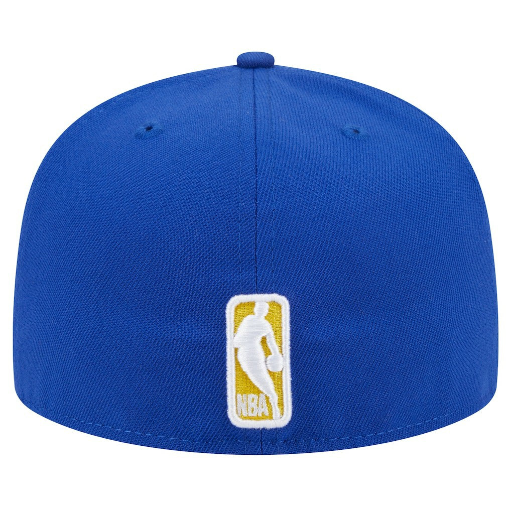 New Era Golden State Warriors Sport Night Script Sided 59FIFTY Fitted Hat Royal