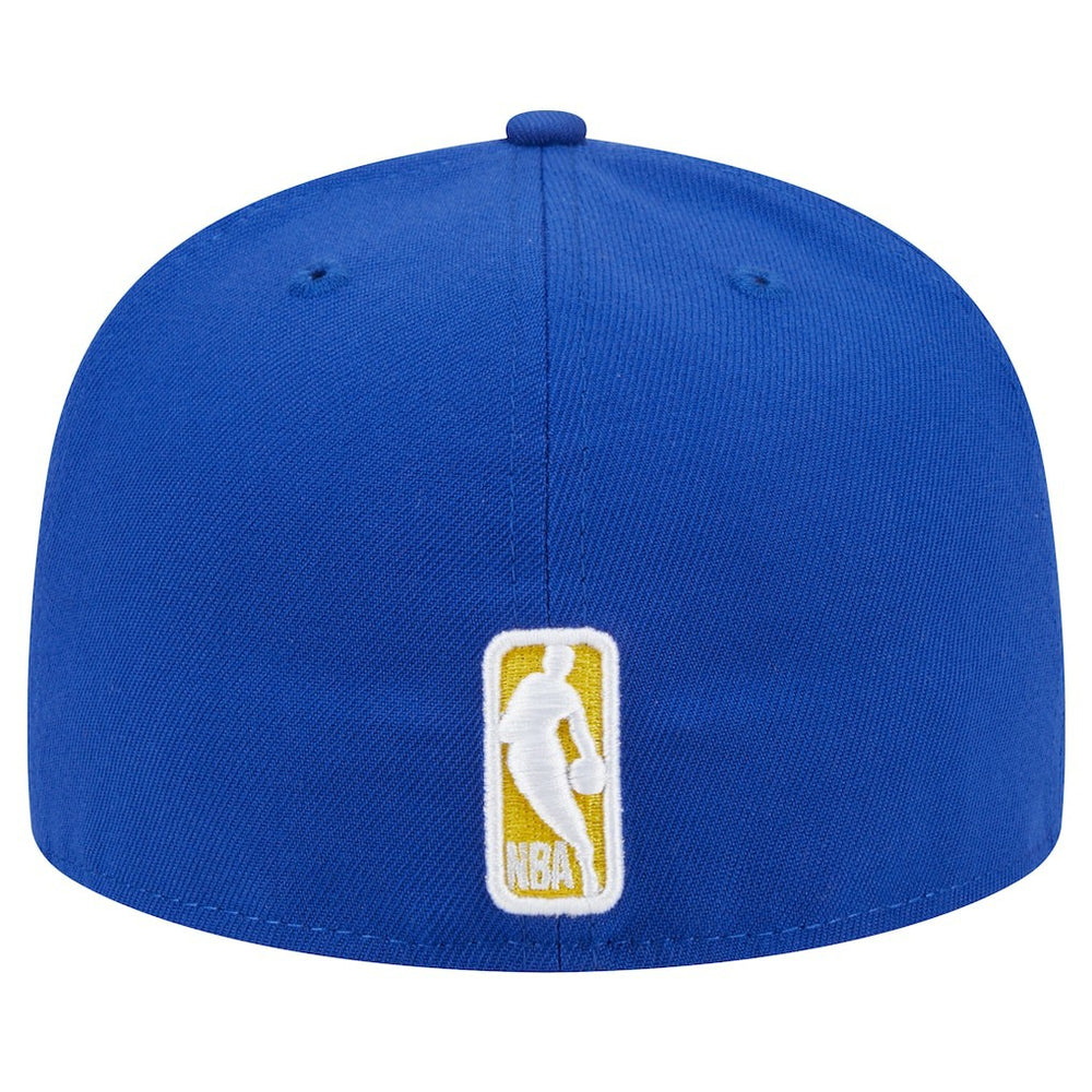 New Era Golden State Warriors Sport Night Script Sided 59FIFTY Fitted Hat Royal