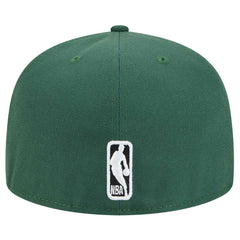 New Era Milwaukee Bucks Sport Night Script Sided 59FIFTY Fitted Hat Hunter Green
