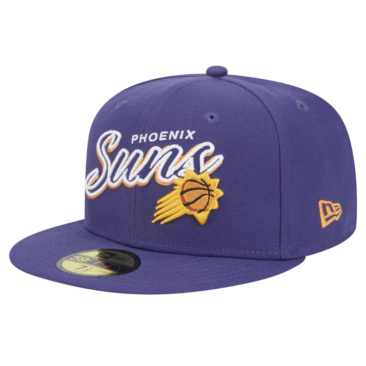 New Era Phoenix Suns Sport Night Script Sided 59FIFTY Fitted Hat Purple