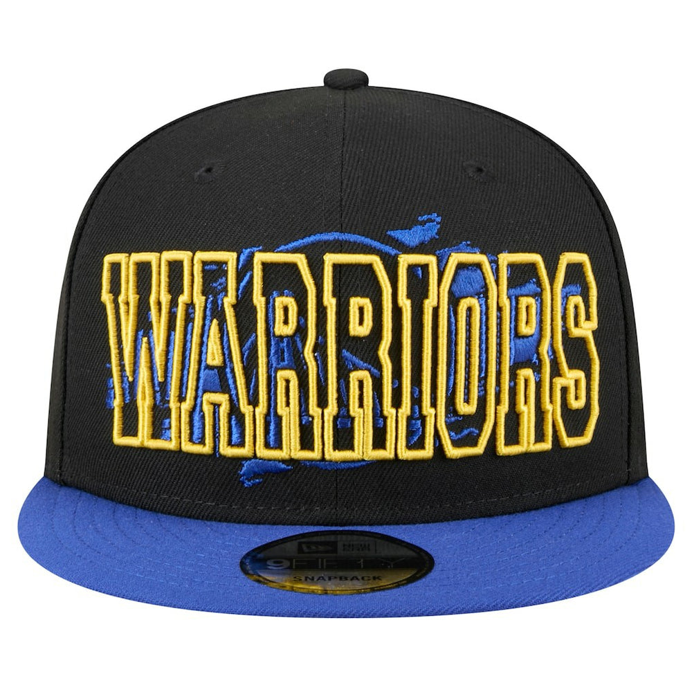 New Era Golden State Warriors Sport Night Splatter 2-Tone 9FIFTY Snapback Hat Black/Royal