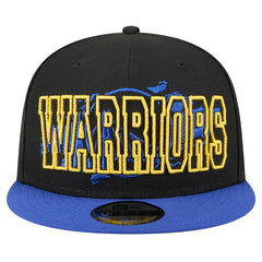 New Era Golden State Warriors Sport Night Splatter 2-Tone 9FIFTY Snapback Hat Black/Royal