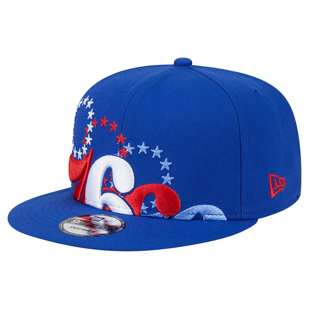 New Era Philadelphia 76ers Sport Night Team Shadow 9FIFTY Snapback Hat Royal