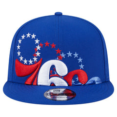 New Era Philadelphia 76ers Sport Night Team Shadow 9FIFTY Snapback Hat Royal