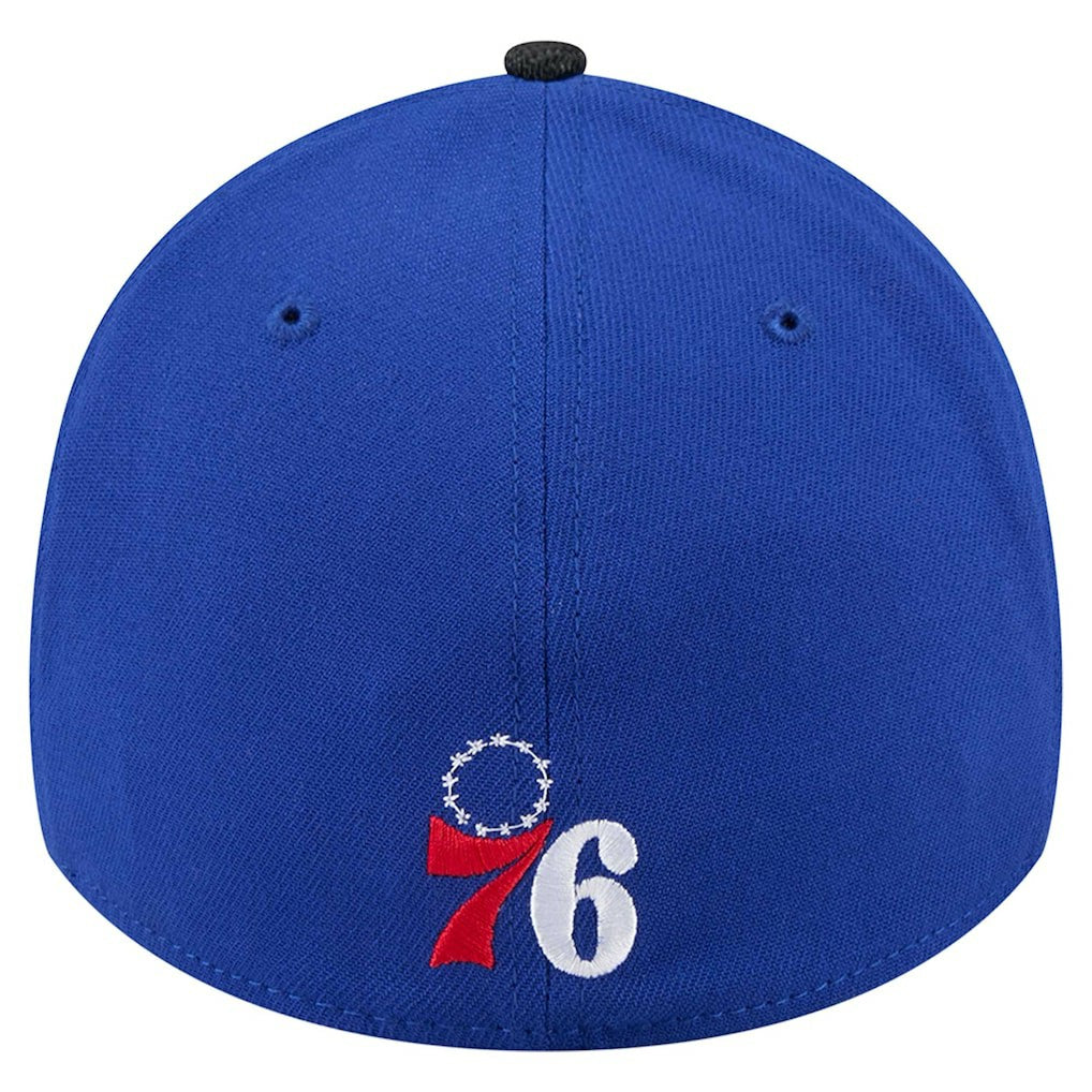 New Era Philadelphia 76ers Sport Night Visor Hit 39THIRTY Flex Hat Royal/Black