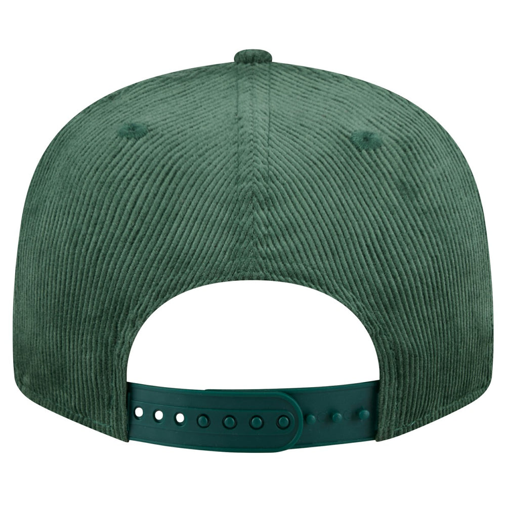 New Era Milwaukee Bucks Throwback Display Corduroy 9FIFTY Snapback Hat Hunter Green