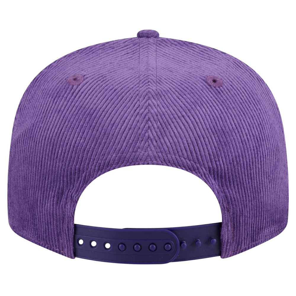 New Era Los Angeles Lakers Throwback Display Corduroy 9FIFTY Snapback Hat Purple
